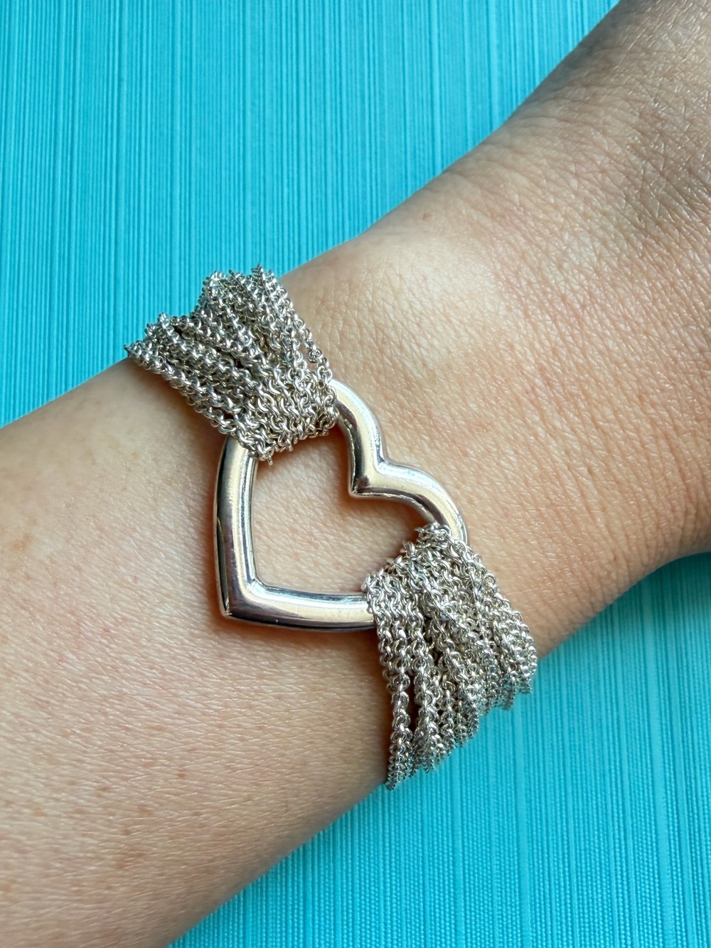 Tiffany & Co multi strand heart toggle bracelet